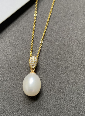 XKDDCT天然淡水珍珠项链女简约米