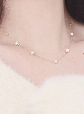 XKDDCT天然淡水珍珠项链女简约轻