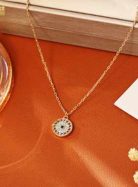 XKDDCT爆款之眼项链耳钉法式复古