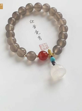 XKDDCT新款网红白手链吊坠手串白