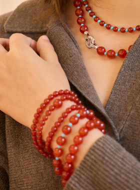 XKDDCT天然红项链女新中式Chock