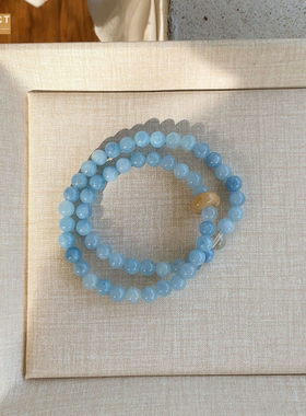 XKDDCT石海串珠手链女夏双层叠戴