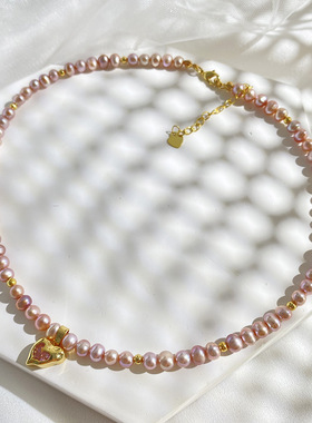 XKDDCT新款天然淡水珍珠项链轻