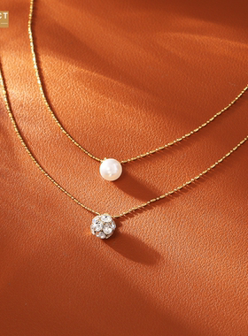 XKDDCT双层叠戴珍珠项链高级感轻