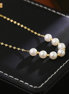 XKDDCT简约珍珠隔珠项链女2026爆