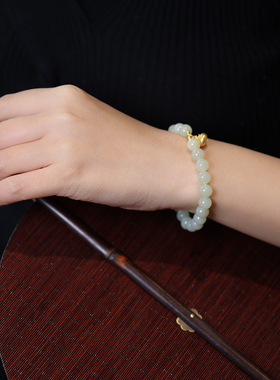 XKDDCT新款天然8MM晴水和田手链