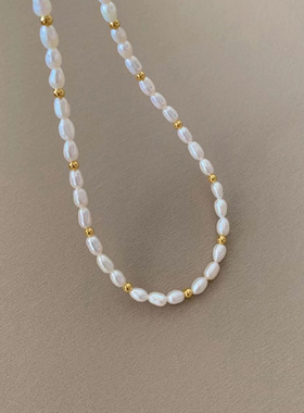 XKDDCT天然淡水项链45mm米珠简约