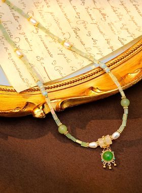 XKDDCT新中式手工只做绿玛瑙吊坠