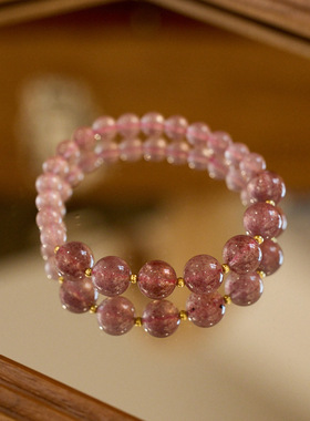 XKDDCT天然鸽血红手链女双拼高级