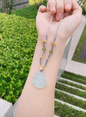 XKDDCT天然玉髓粉佛公高档编织项