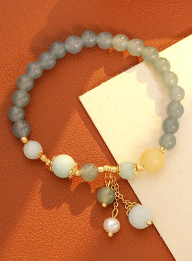 XKDDCT玉石水晶手链女新中式串珠