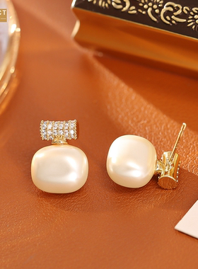 XKDDCT网络爆款方糖珍珠竹节项链