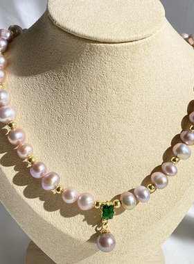 XKDDCT新款天然淡水项链女法式复