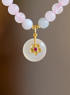 XKDDCT寺庙同款天然6MM粉晶手链