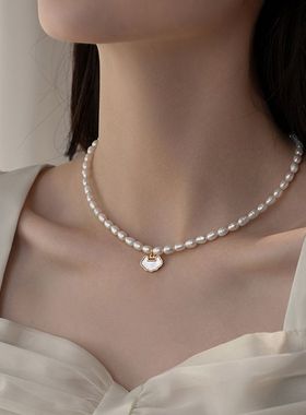XKDDCT天然珍珠项链复古新中式平