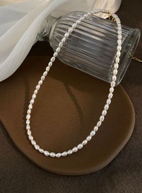 XKDDCT天然淡水珍珠项链女极细小