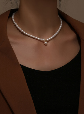 XKDDCT天然淡水项链67mm米珠简约