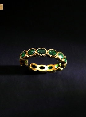 XKDDCT爆款祖母绿超仙复古马眼戒