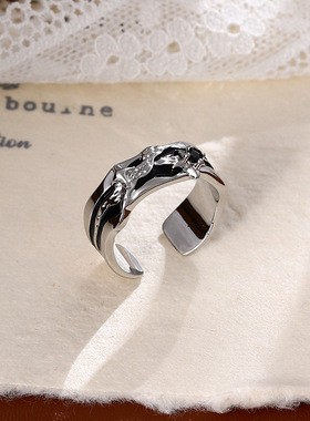 XKDDCT新款黑白小众设计芒星锆石