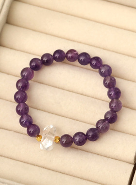 XKDDCT原创设计天然紫水晶金发晶