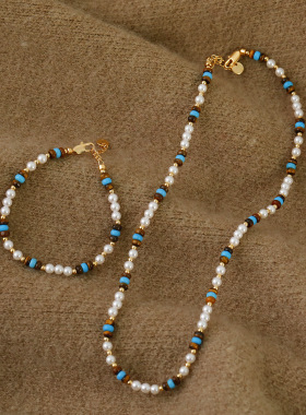 XKDDCT新中式蓝色仿松石多巴胺项