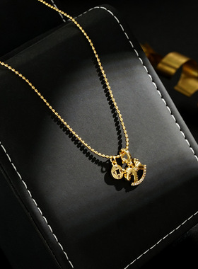 XKDDCT星星闪闪微镶项链女小众设