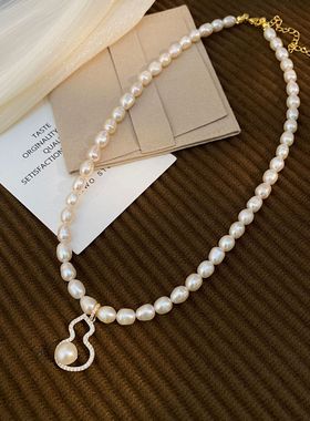 XKDDCT新款天然淡水珍珠项链女气