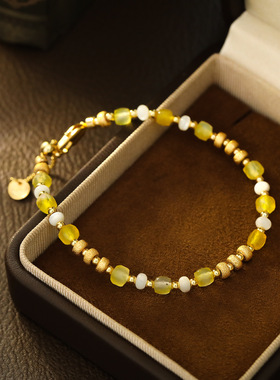 XKDDCT原创设计珠黄水晶贝壳手链