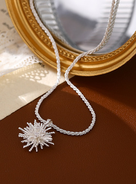 XKDDCT新款烟花项链长款女高级感