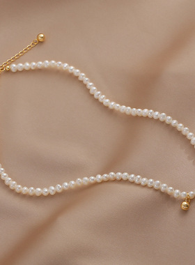 XKDDCT天然淡水迷你金珠坠子锁骨