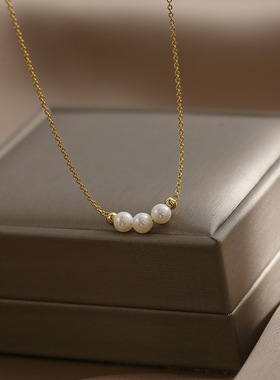 XKDDCT天然淡水项链简约女短项链