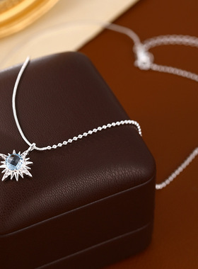 XKDDCT高品质欧美风芒星水晶项链