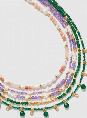 XKDDCT淡水紫水晶项链女天然珍珠