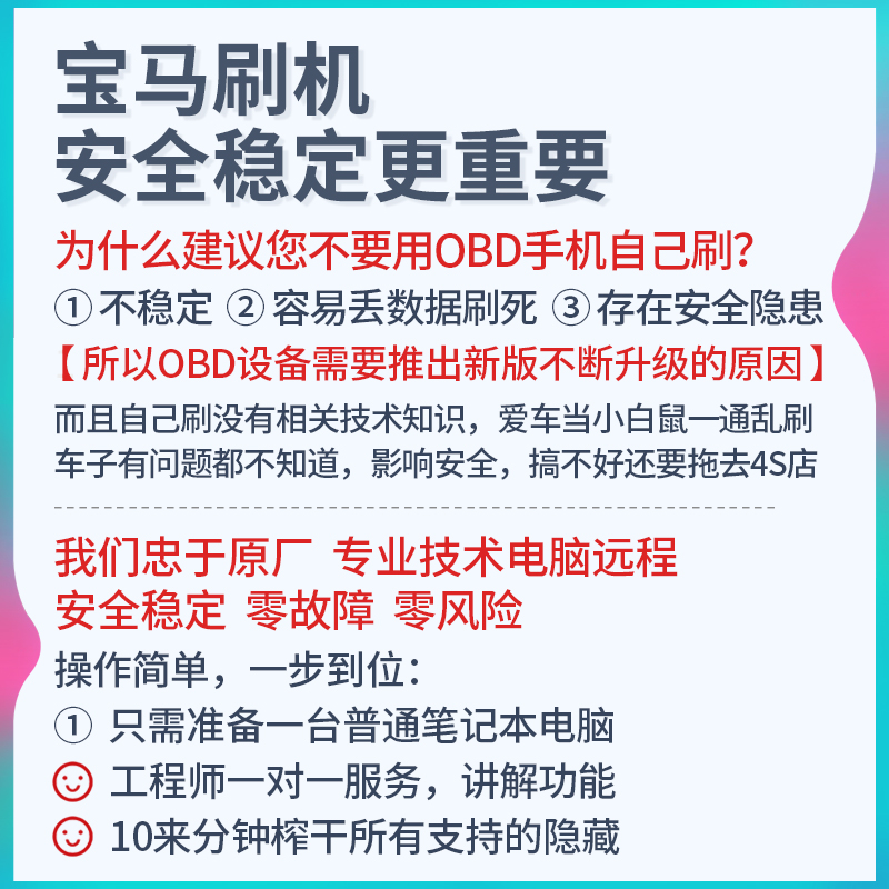 宝马刷隐功能3系5系7系X1X3X5启停记忆氛围灯仪表盘OBD线刷机隐藏 - 图1