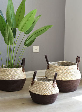 花篮藤编草编手提绿植盆栽装饰品