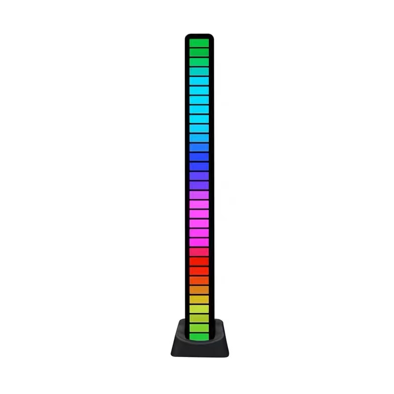 RGB拾音氛围灯电脑桌面音频车载音响声控节奏灯LED音乐气氛灯七彩-图3