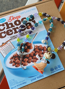 JMH小吴同学 原创迪士尼中古玩偶米妮卡通小众高级感水晶项链日韩