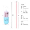 Corporate promotion logo custom silicone straw set foldable reusable beverage straw water cup pot straw