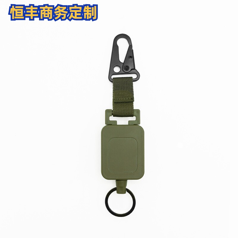 Outdoor fishing Luya telescopic easy-pull buckle hawkbill buckle with back clip steel wire high-strength webbing easy-pull can be customized