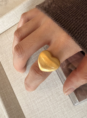 安哥拉红系列珐琅滴油铜戒指开口法式复古轻奢质感精致简约女戒指