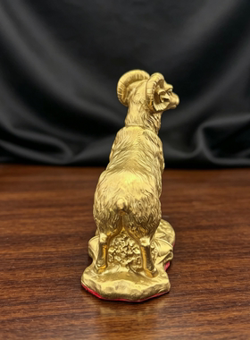 黄铜生肖羊摆件中式陈设工艺品
