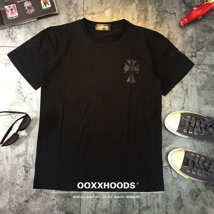 欧美潮流ins百搭立体贴皮pu刺绣 ooxxhoods2T恤