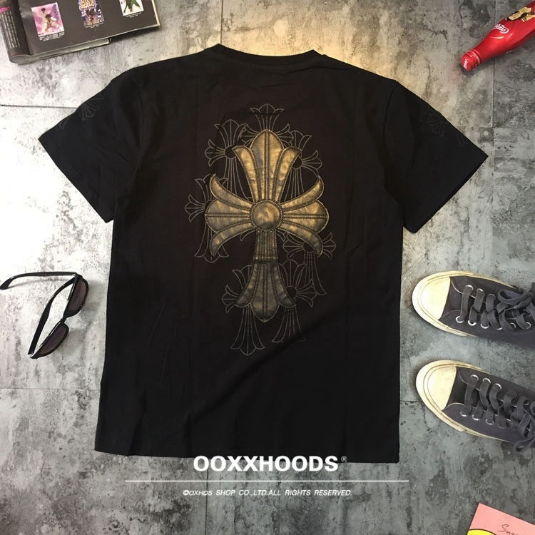 欧美潮流ins百搭立体贴皮pu刺绣 ooxxhoods2T恤