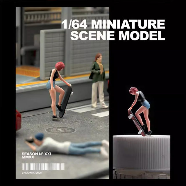 Resin 164 simulated miniature resin doll model color