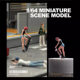 Resin 164 simulated miniature resin doll model color