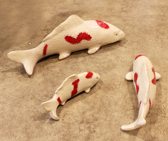 Buy Jin Li Cheng Home Ceramic Koi Tv Sofa Backdrop Wall Hanging