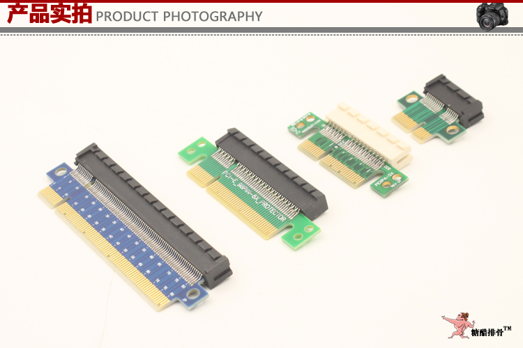 PCI-E 8x4x转16x转接卡 PCI-Express X16保护卡 PCI 196Pin增高卡 - 图0