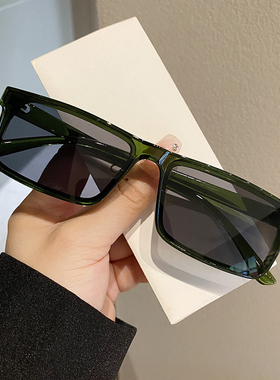 无长方形前卫男女小框墨镜