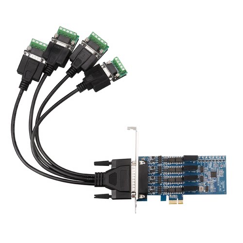 DIEWU 工业级 PCIE2口4口 RS485/422光电隔离串口扩展卡二级防雷 - 图0