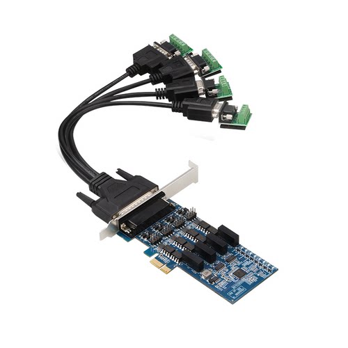 DIEWU 工业级 PCIE2口4口 RS485/422光电隔离串口扩展卡二级防雷 - 图1